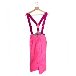 Girl’s M 10-12 The North Face Snow Ski Pants Hot Pink With Straps